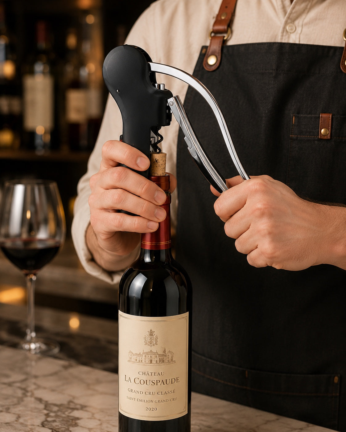 Premium Sommelier Corkscrew™ – Effortless Lever Opening